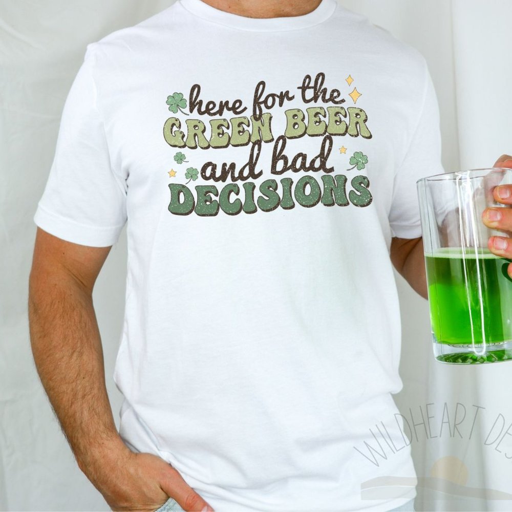 Shenanigans and Bad Decisions Graphic T-shirt St Patrick's Day T-shirt Unisex
